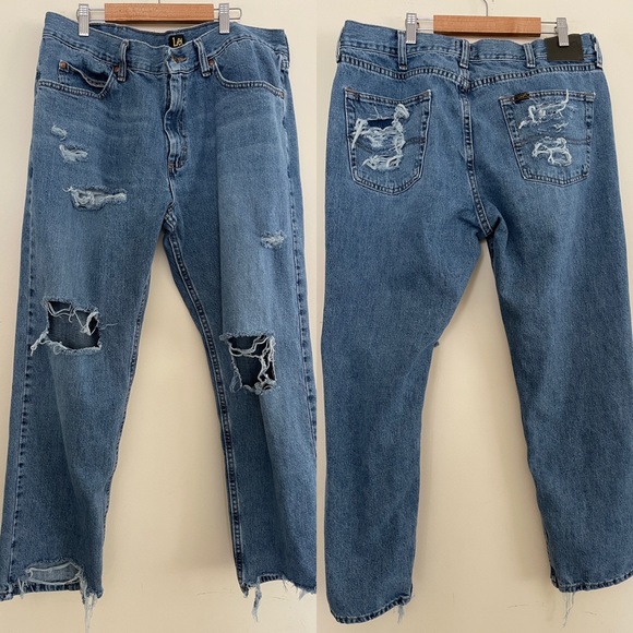REWORKED COLLECTION | LEE DISTRESSED JEANS - Picture 2 of 9